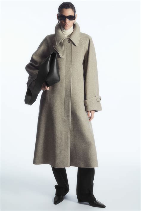 cos rounded wool coat